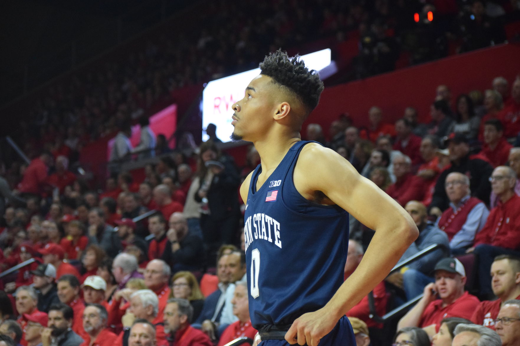 Penn State at Rutgers men's basketball, Myreon Jones (0)
